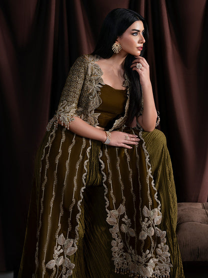 Faiza Faisal | Solene Luxury Velvets | EVANIA by Faiza Faisal - Designer Dress  - Type : Ladies Clothes - Available at Saira Sultan - 100% Original 
