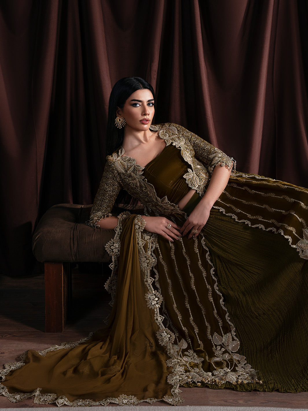 Faiza Faisal | Solene Luxury Velvets | EVANIA by Faiza Faisal - Designer Dress  - Type : Ladies Clothes - Available at Saira Sultan - 100% Original 