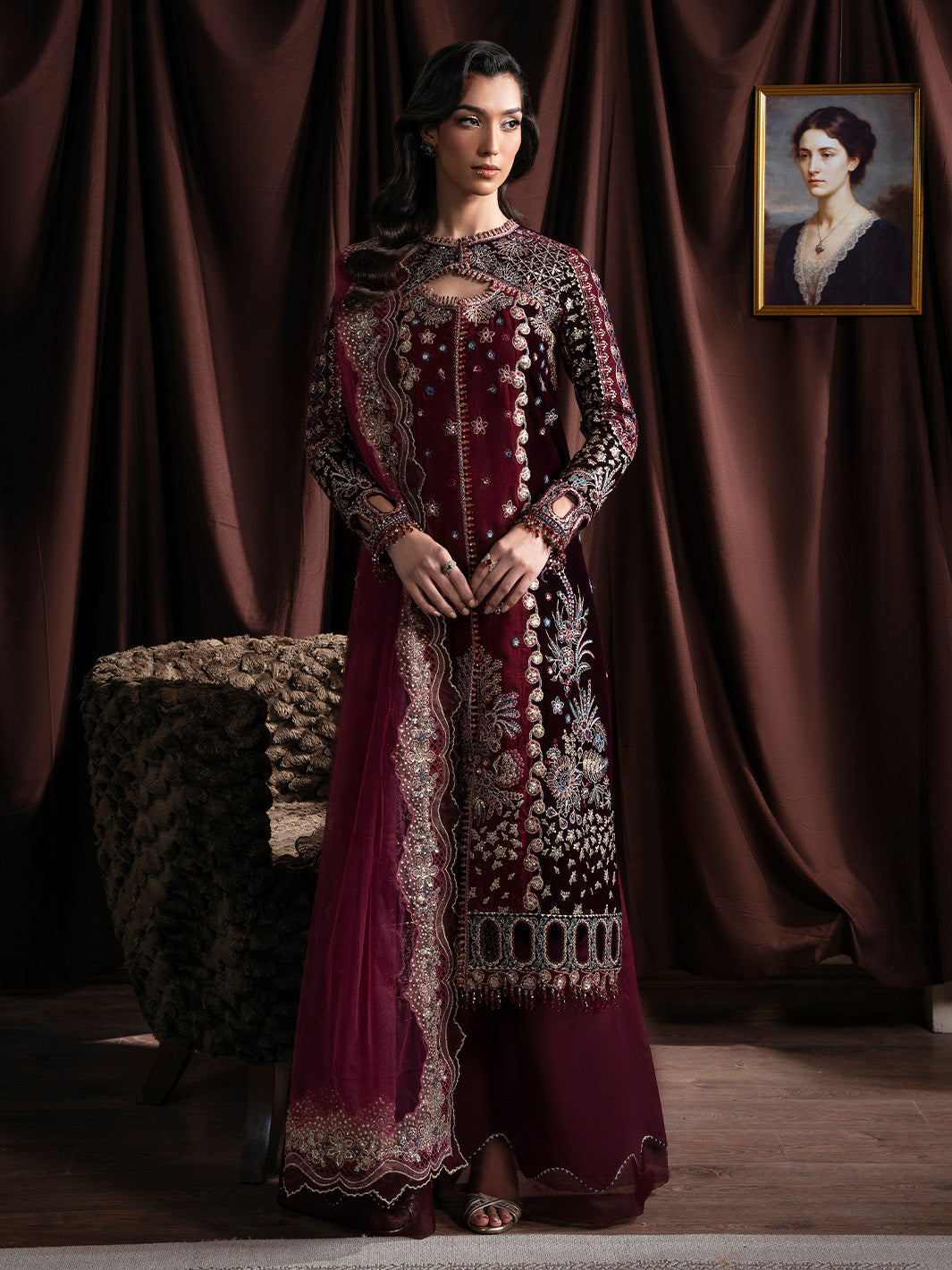 Faiza Faisal | Solene Luxury Velvets | RAVENA by Faiza Faisal - Designer Dress  - Type : Ladies Clothes - Available at Saira Sultan - 100% Original 
