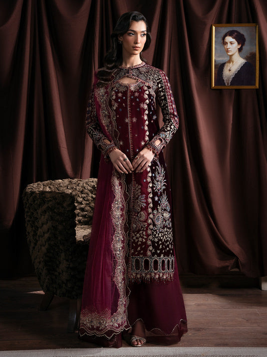 Faiza Faisal | Solene Luxury Velvets | RAVENA by Faiza Faisal - Designer Dress  - Type : Ladies Clothes - Available at Saira Sultan - 100% Original 