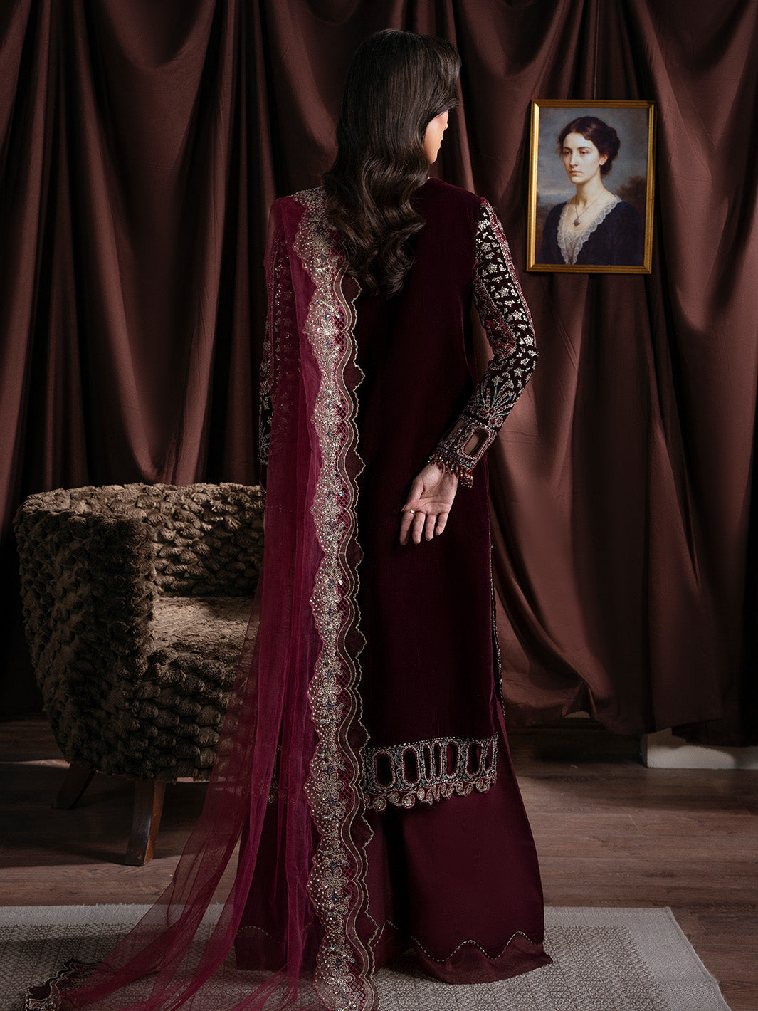 Faiza Faisal | Solene Luxury Velvets | RAVENA by Faiza Faisal - Designer Dress  - Type : Ladies Clothes - Available at Saira Sultan - 100% Original 
