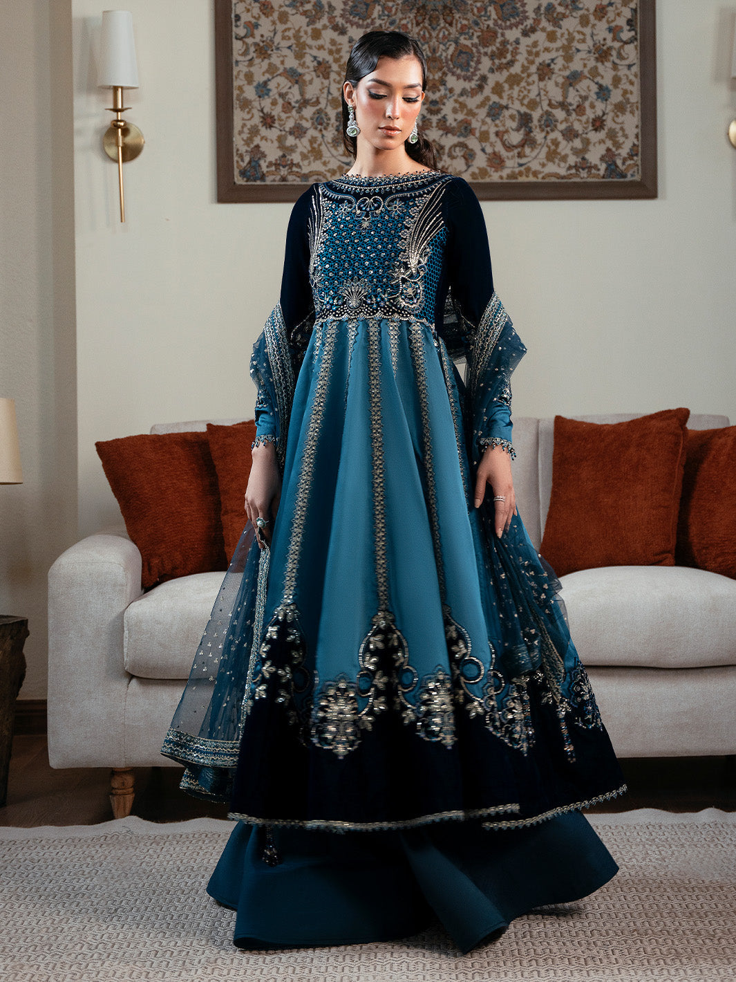 Faiza Faisal | Solene Luxury Velvets |CELESTINE by Faiza Faisal - Designer Dress  - Type : Ladies Clothes - Available at Saira Sultan - 100% Original 