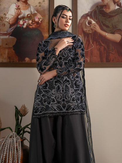 Faiza Faisal | Solene Luxury Velvets | NOIR by Faiza Faisal - Designer Dress  - Type : Ladies Clothes - Available at Saira Sultan - 100% Original 