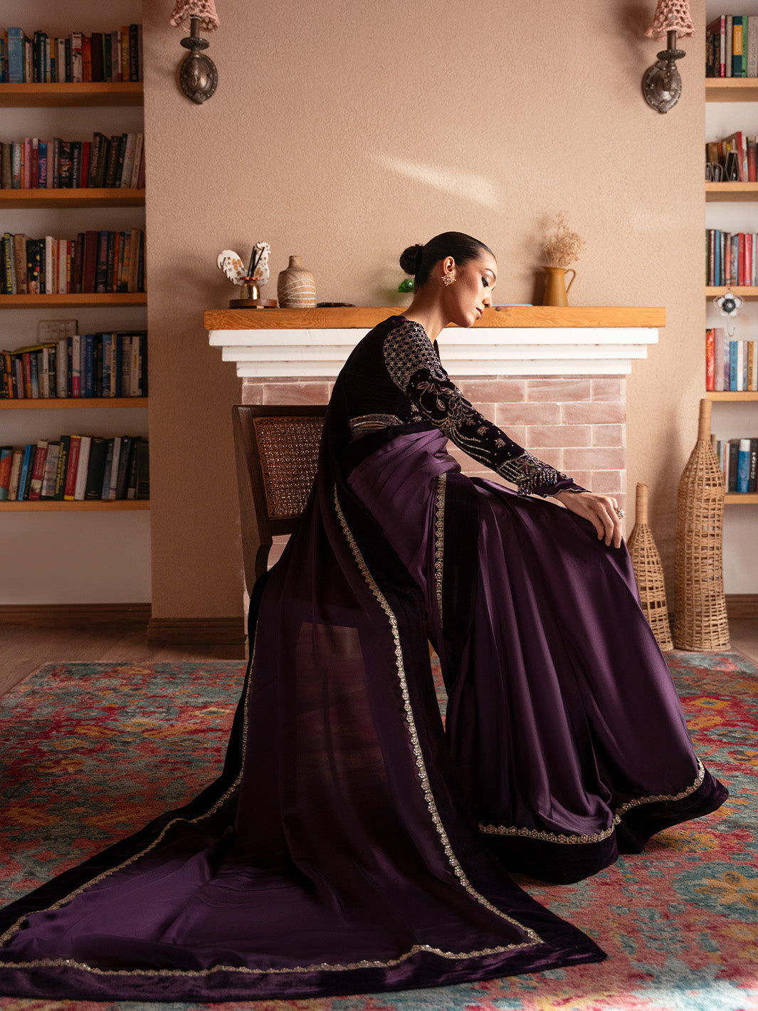 Faiza Faisal | Solene Luxury Velvets | VELORA by Faiza Faisal - Designer Dress  - Type : Ladies Clothes - Available at Saira Sultan - 100% Original 