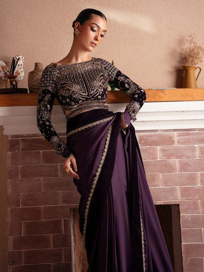 Faiza Faisal | Solene Luxury Velvets | VELORA by Faiza Faisal - Designer Dress  - Type : Ladies Clothes - Available at Saira Sultan - 100% Original 