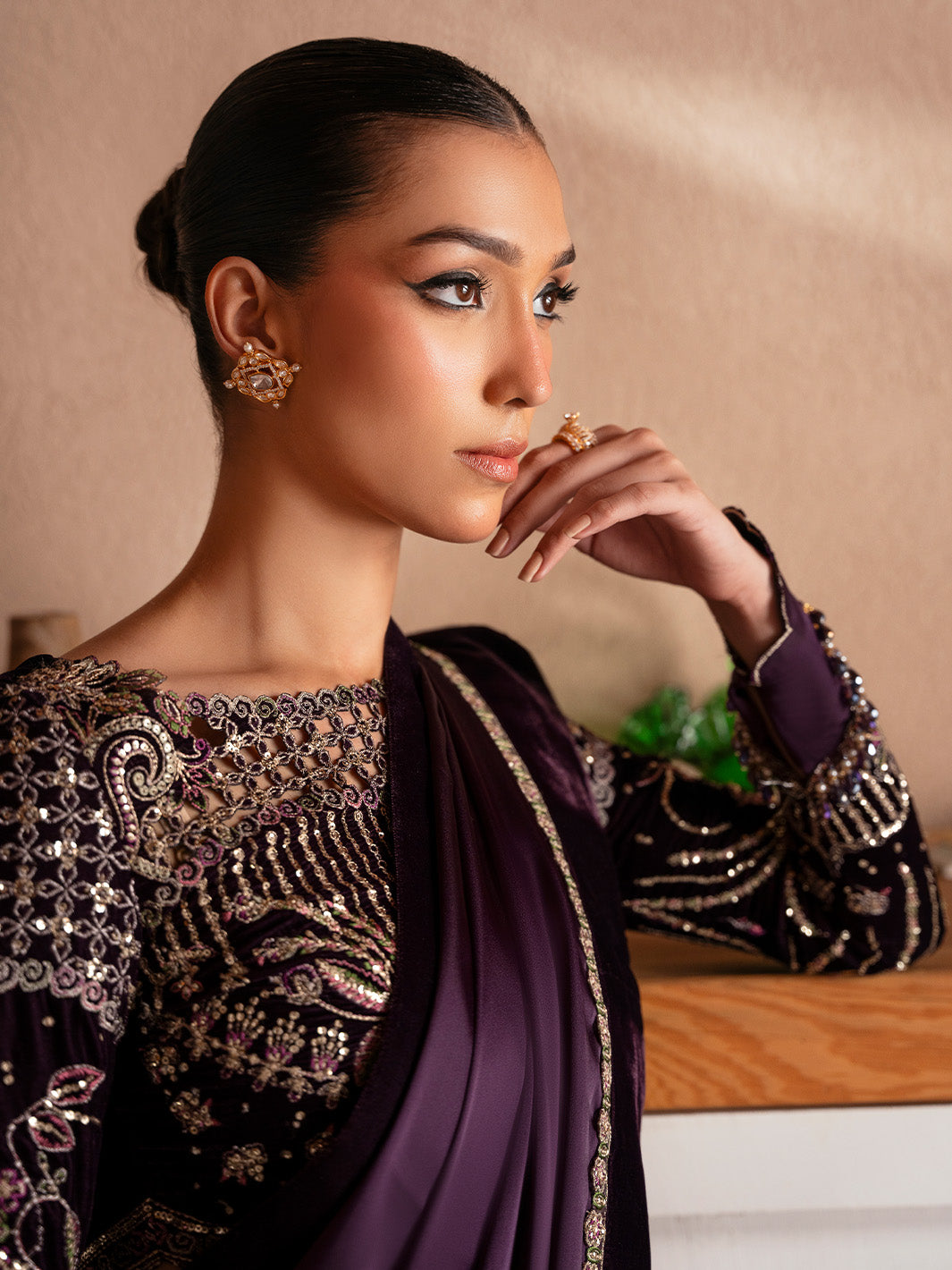 Faiza Faisal | Solene Luxury Velvets | VELORA by Faiza Faisal - Designer Dress  - Type : Ladies Clothes - Available at Saira Sultan - 100% Original 