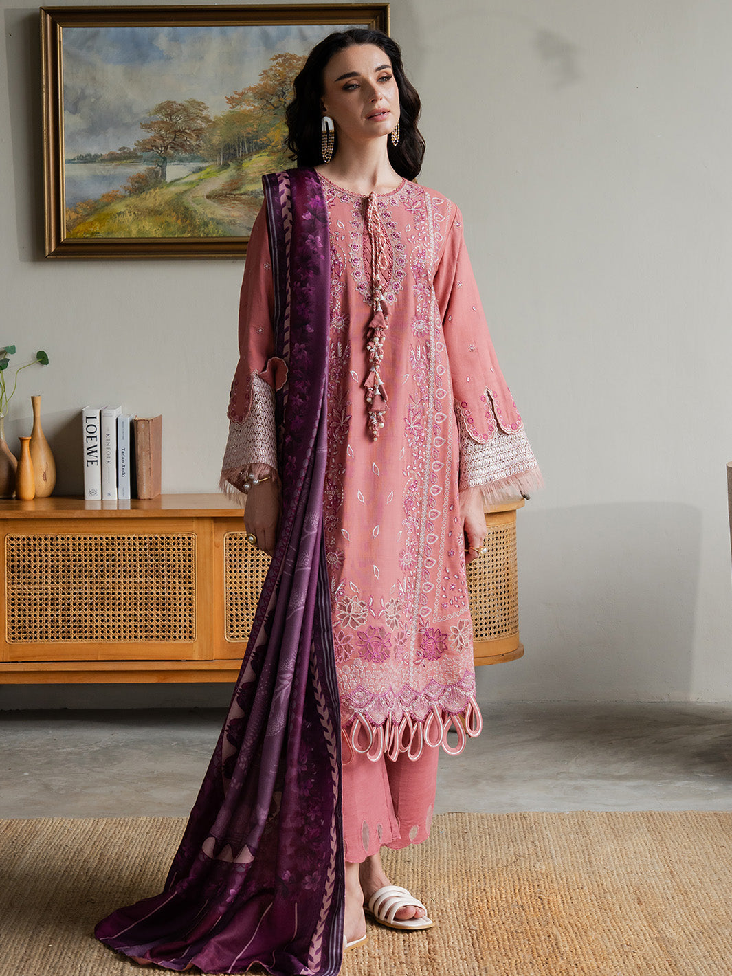 Faiza Faisal | Dastaan Khaddar 25 | ROSEATE by Faiza Faisal - Designer Dress  - Type : Ladies Clothes - Available at Saira Sultan - 100% Original 