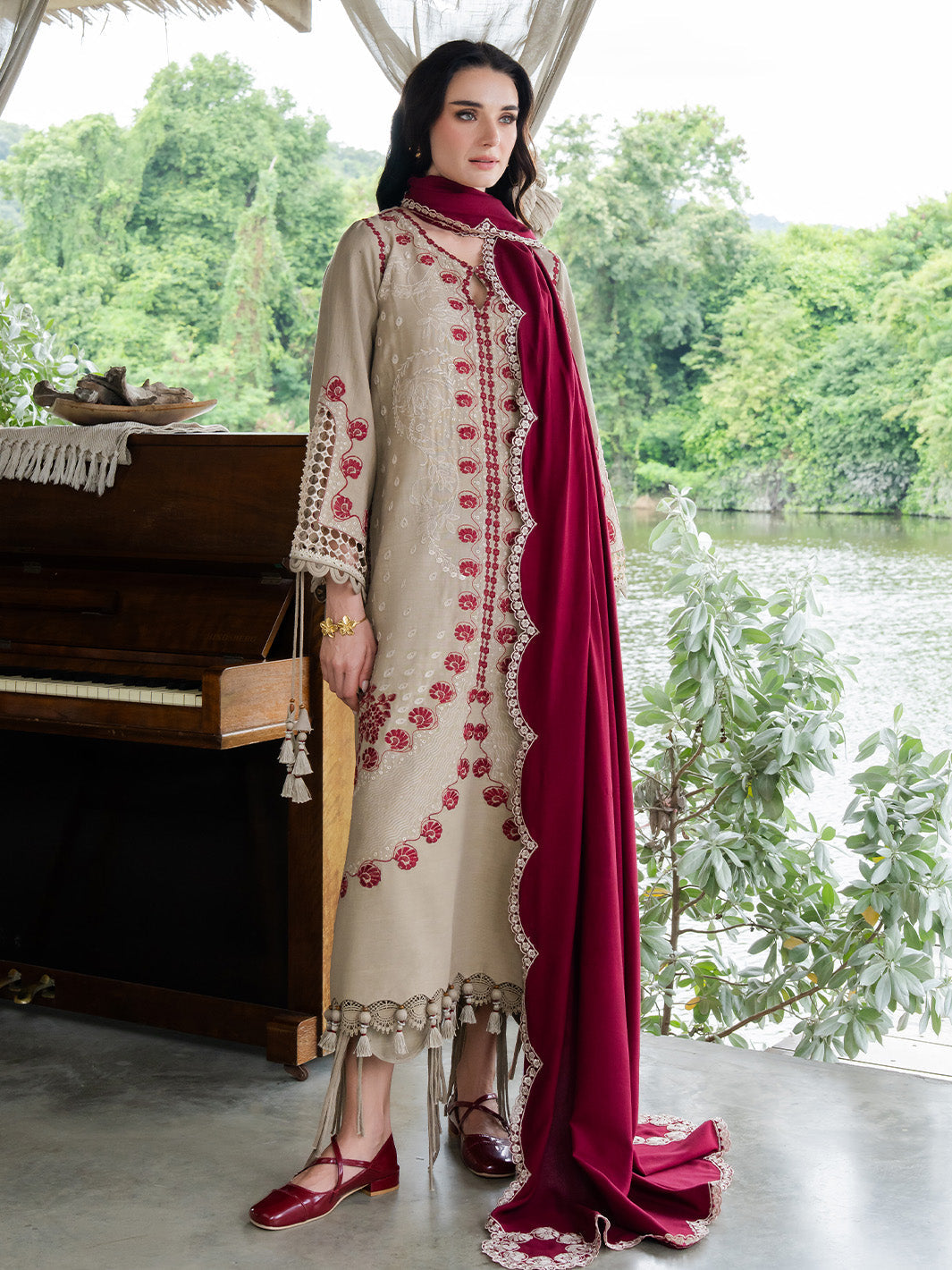 Faiza Faisal | Dastaan Khaddar 25 | AILEEN by Faiza Faisal - Designer Dress  - Type : Ladies Clothes - Available at Saira Sultan - 100% Original 