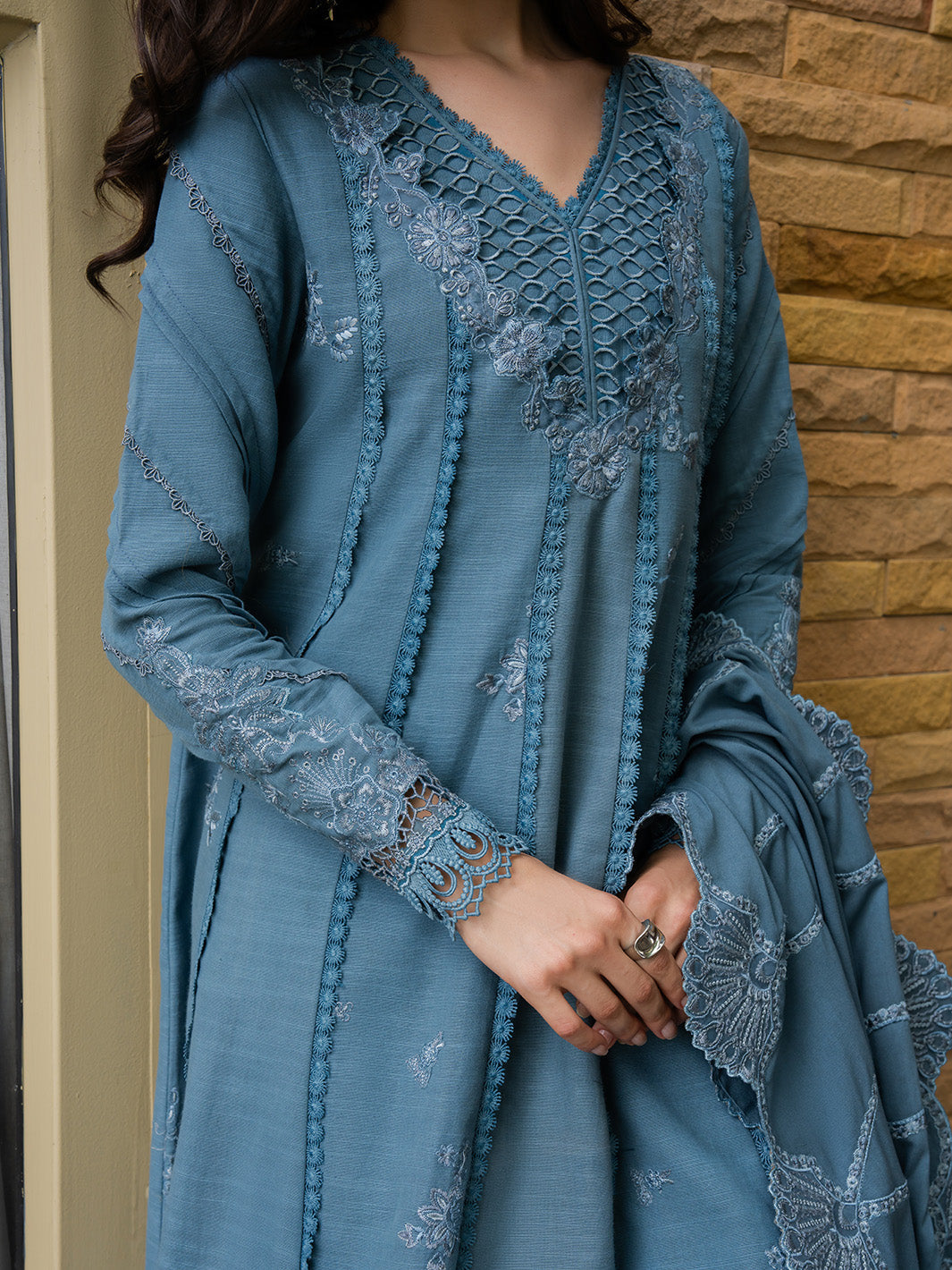 Faiza Faisal | Dastaan Khaddar 25 | IMAAN by Faiza Faisal - Designer Dress  - Type : Ladies Clothes - Available at Saira Sultan - 100% Original 