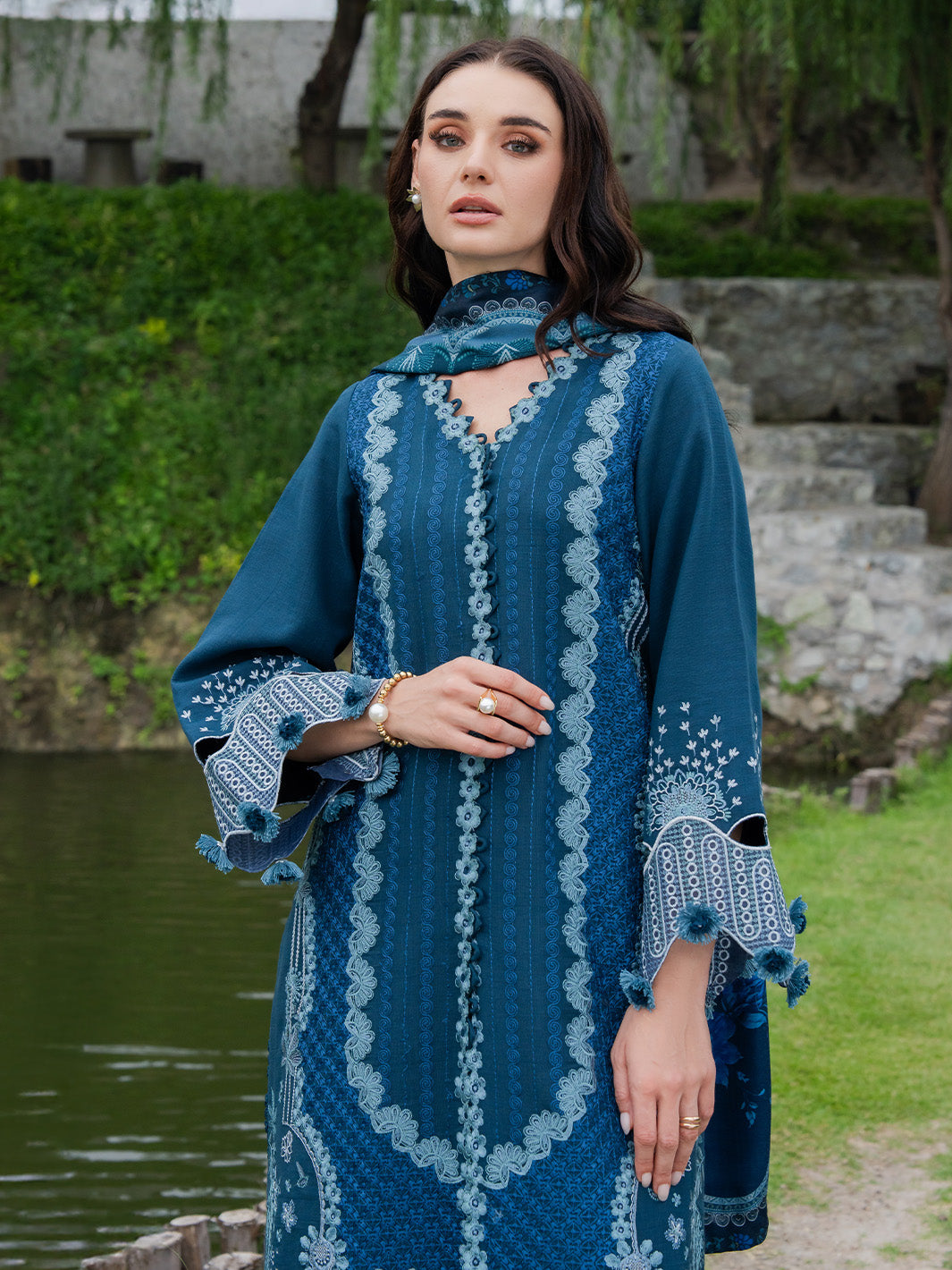 Faiza Faisal | Dastaan Khaddar 25 | EVARA by Faiza Faisal - Designer Dress  - Type : Ladies Clothes - Available at Saira Sultan - 100% Original 