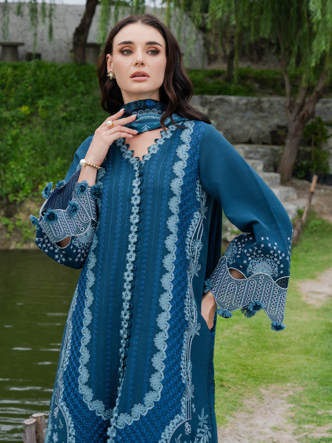 Faiza Faisal | Dastaan Khaddar 25 | EVARA by Faiza Faisal - Designer Dress  - Type : Ladies Clothes - Available at Saira Sultan - 100% Original 