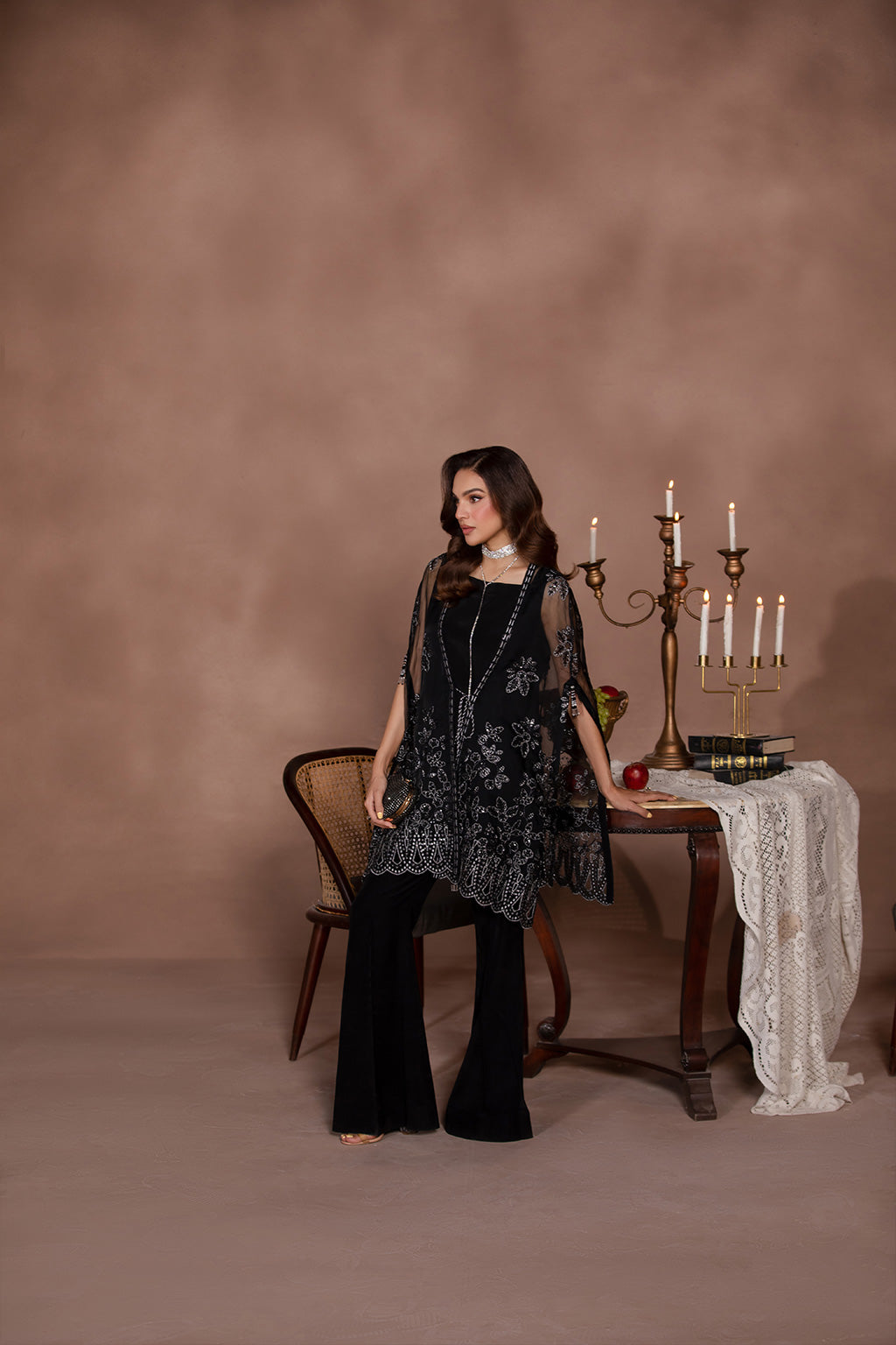Flossie | Studio RTW | NERO L Black Organza