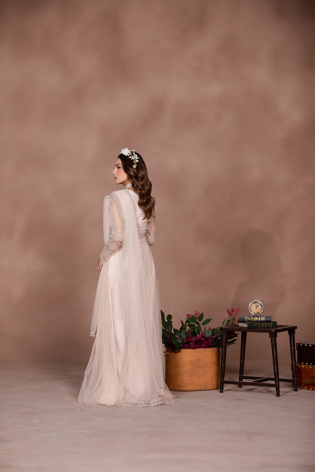 Flossie | Studio RTW | ROSE COLORED S Ivory Organza