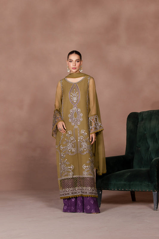 Flossie | Studio RTW | TANSY GREEN XS Olive Green Chiffon