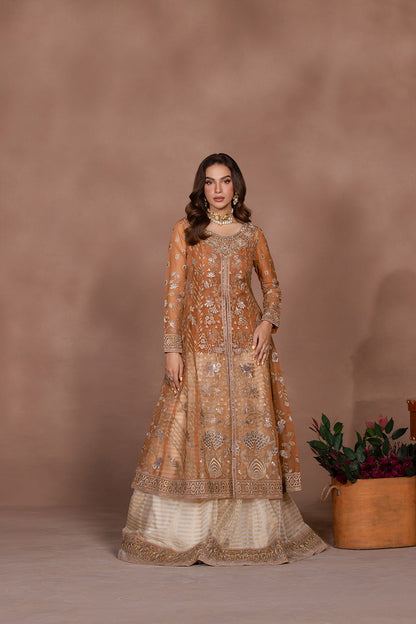Flossie | Studio RTW | FAWN BROWN XS Copper Organza
