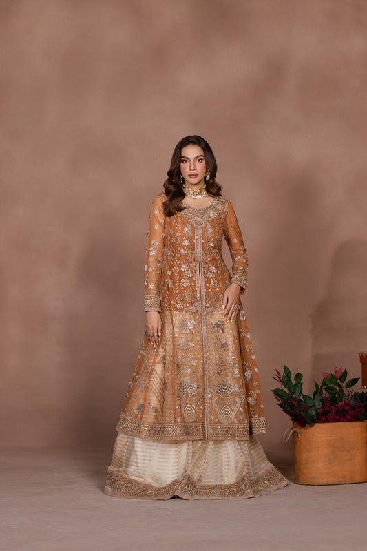 Flossie | Studio RTW | FAWN BROWN XS Copper Organza