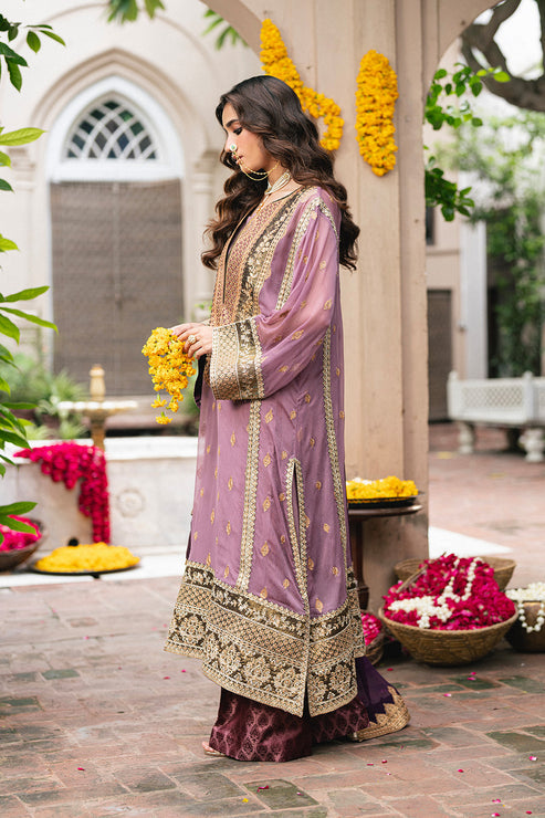 Maryum N Maria | Gulnaar Formals | 3 Piece Embroidered Chiffon KAMILLA - FSU5654 - Pakistani Designer Dress - by Maryum N Maria - Type : Ladies Clothes - 100% Original at Saira Sultan