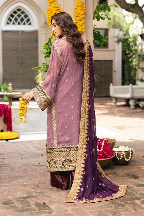 Maryum N Maria | Gulnaar Formals | 3 Piece Embroidered Chiffon KAMILLA - FSU5654 - Pakistani Designer Dress - by Maryum N Maria - Type : Ladies Clothes - 100% Original at Saira Sultan