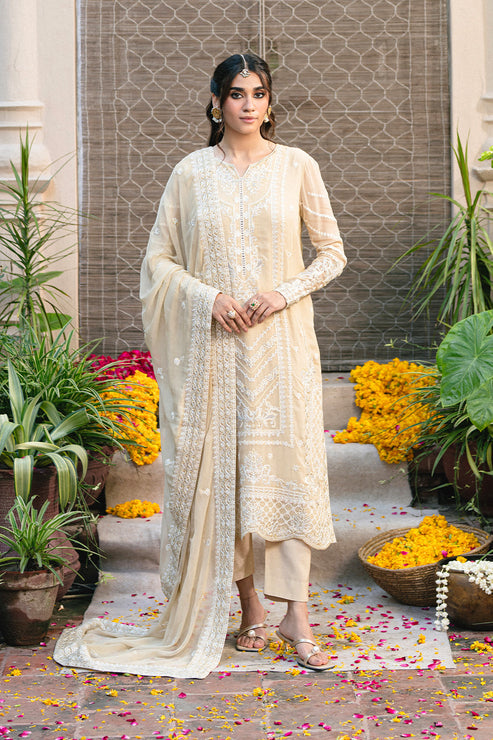 Maryum N Maria | Gulnaar Formals | 3 Piece Embroidered Chiffon ANASTASIA - FSU5655 - Pakistani Designer Dress - by Maryum N Maria - Type : Ladies Clothes - 100% Original at Saira Sultan