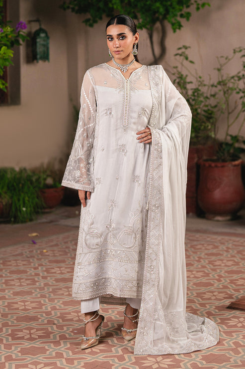 Maryum N Maria | Gulnaar Formals | 3 Piece Embroidered Chiffon FAINA - FSU5656 - Pakistani Designer Dress - by Maryum N Maria - Type : Ladies Clothes - 100% Original at Saira Sultan