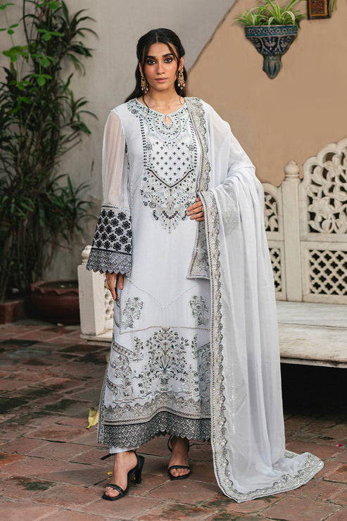 Maryum N Maria | Gulnaar Formals | 3 Piece Embroidered Chiffon LILIYA - FSU5657 - Pakistani Designer Dress - by Maryum N Maria - Type : Ladies Clothes - 100% Original at Saira Sultan