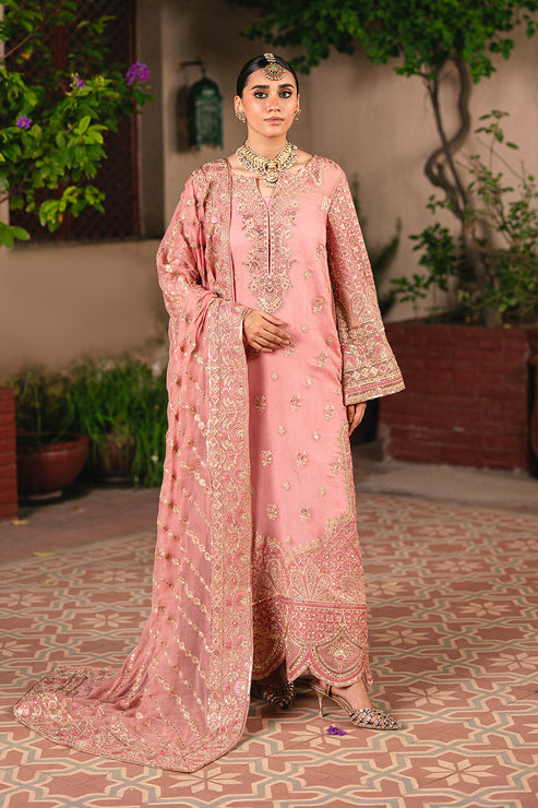 Maryum N Maria | Gulnaar Formals | 3 Piece Embroidered Chiffon SASHA - FSU5658 - Pakistani Designer Dress - by Maryum N Maria - Type : Ladies Clothes - 100% Original at Saira Sultan