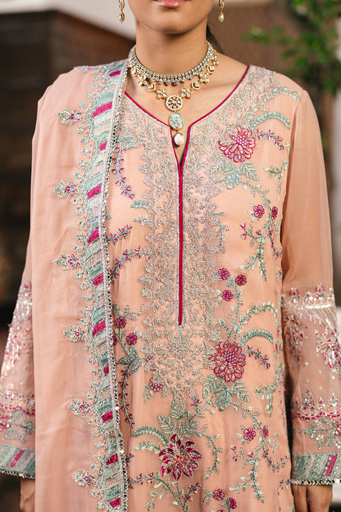 Maryum N Maria | Gulnaar Formals | 3 Piece Embroidered Chiffon ANYA - FSU5659 - Pakistani Designer Dress - by Maryum N Maria - Type : Ladies Clothes - 100% Original at Saira Sultan