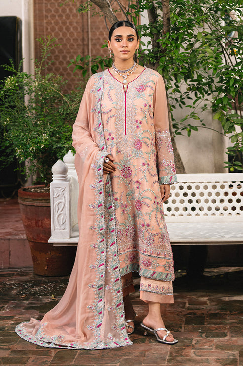 Maryum N Maria | Gulnaar Formals | 3 Piece Embroidered Chiffon ANYA - FSU5659 - Pakistani Designer Dress - by Maryum N Maria - Type : Ladies Clothes - 100% Original at Saira Sultan