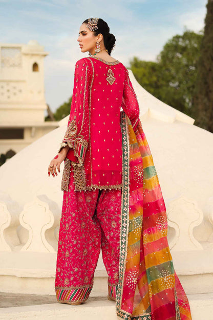 Maria B | Bridal Formals | Hur-ul-Nisa S Hot Pink Pure Organza