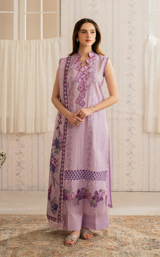 Asifa and Nabeel | Meraki Vintage 25 | Faakhta (MVL25-17) XS Lilac Lawn