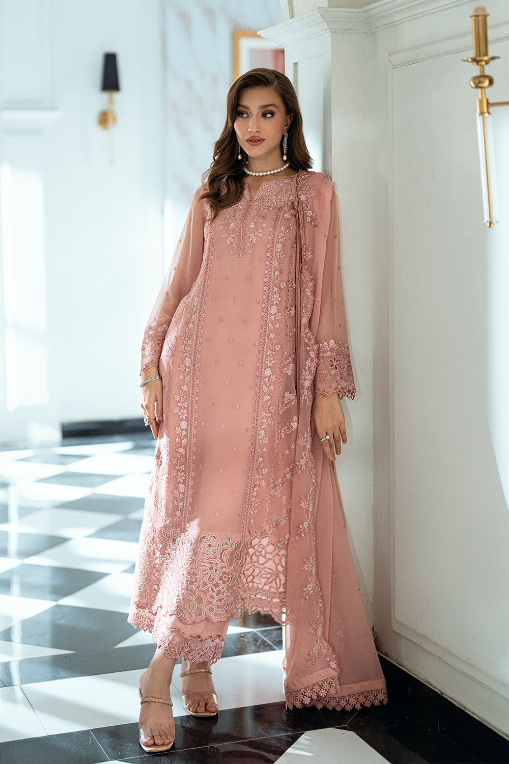 Azure | Ensembles | Faded Blush - Pakistani Designer Dress - by Azure - Type : Ladies Clothes - 100% Original at Saira Sultan