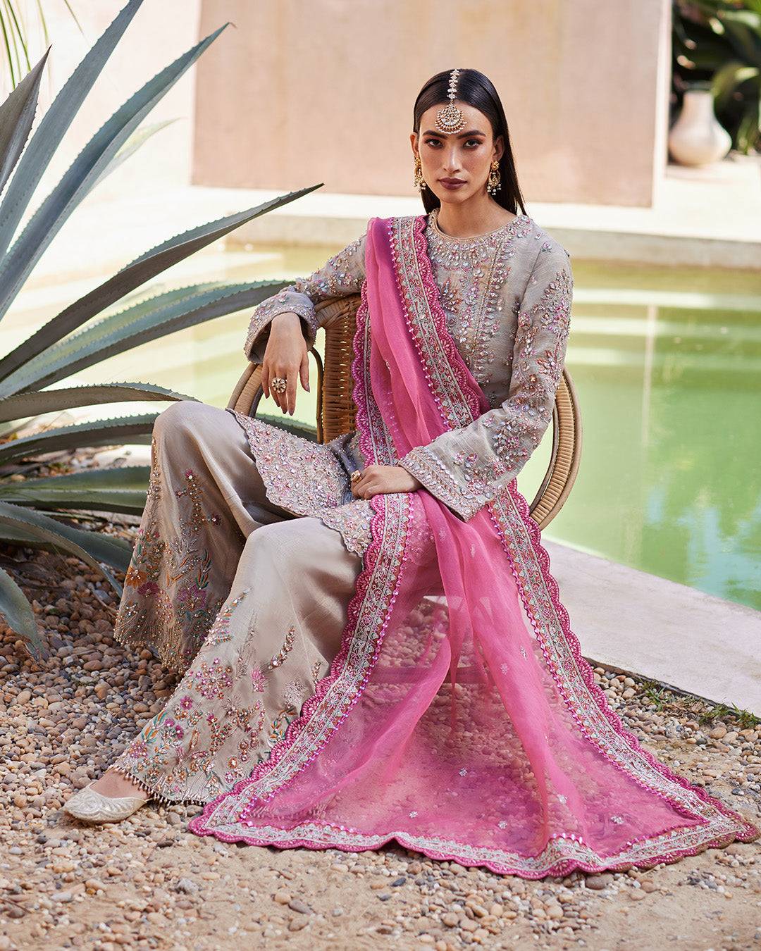 Faiza Saqlain | Aurnia Spring Festive Edit 24 | Rosaline - Pakistani Designer Dress - by Faiza Saqlain | Type: Luxury - 100% Original at Saira Sultan