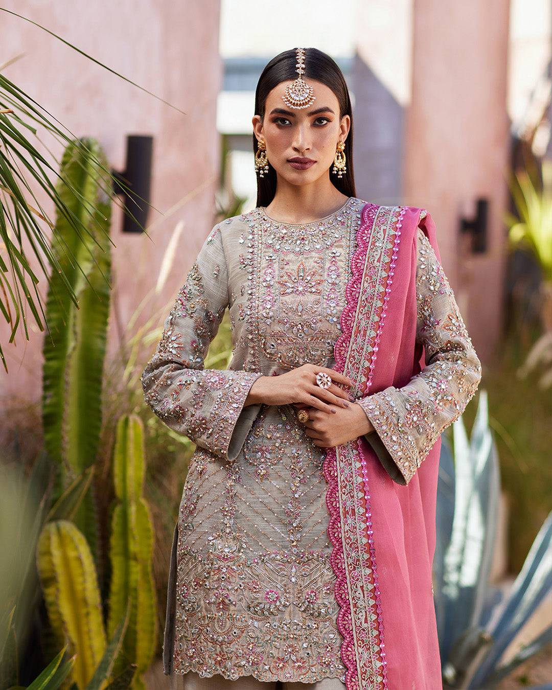 Faiza Saqlain | Aurnia Spring Festive Edit 24 | Rosaline - Pakistani Designer Dress - by Faiza Saqlain | Type: Luxury - 100% Original at Saira Sultan