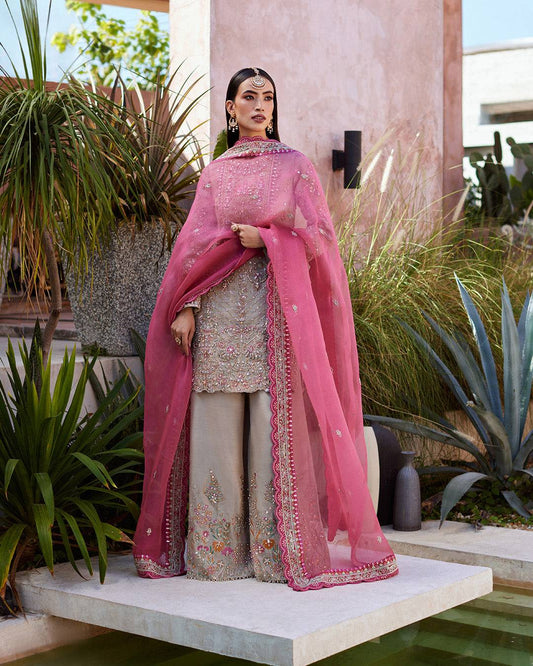 Faiza Saqlain | Aurnia Spring Festive Edit 24 | Rosaline - Pakistani Designer Dress - by Faiza Saqlain | Type: Luxury - 100% Original at Saira Sultan