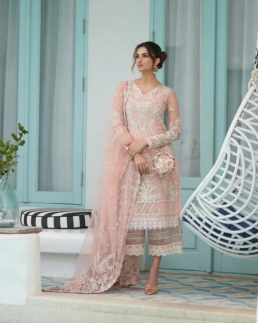 Faiza Saqlain | Liliana Luxury Lawn 24 | Valetta - Pakistani Designer Dress - by Faiza Saqlain | Type: Luxury - 100% Original at Saira Sultan