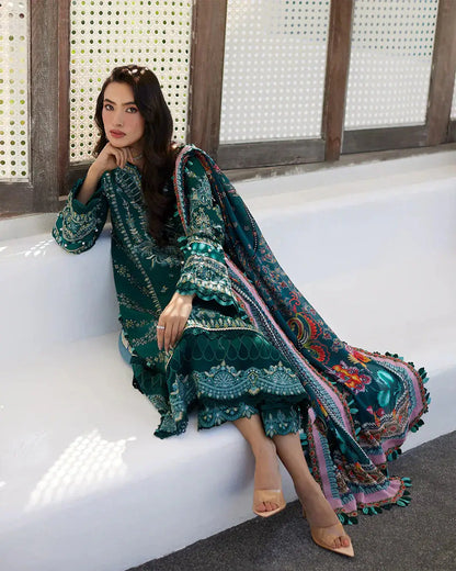 Faiza Saqlain | Liliana Luxury Lawn 24 | Milena - Pakistani Designer Dress - by Faiza Saqlain | Type: Luxury - 100% Original at Saira Sultan