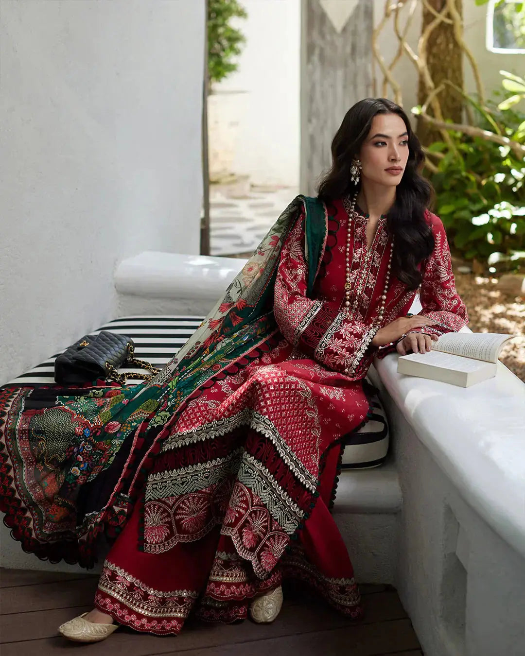 Faiza Saqlain | Liliana Luxury Lawn 24 | Sivana - Pakistani Designer Dress - by Faiza Saqlain | Type: Luxury - 100% Original at Saira Sultan