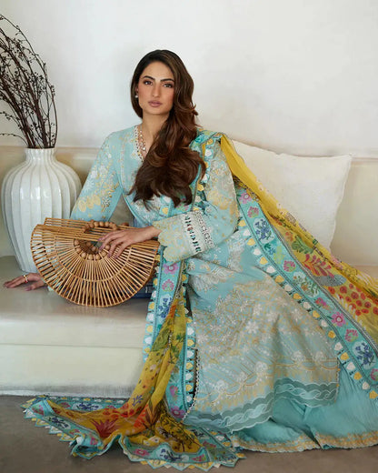 Faiza Saqlain | Liliana Luxury Lawn 24 | Galina - Pakistani Designer Dress - by Faiza Saqlain | Type: Luxury - 100% Original at Saira Sultan