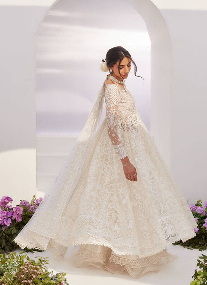 Farah Talib Aziz | Zaza Luxe Pret 24 | MAELLE IVORY EMBROIDERED AND EMBELLISHED KALIDAAR - Pakistani Designer Dress - by Farah Talib Aziz | Type: Luxury - 100% Original at Saira Sultan