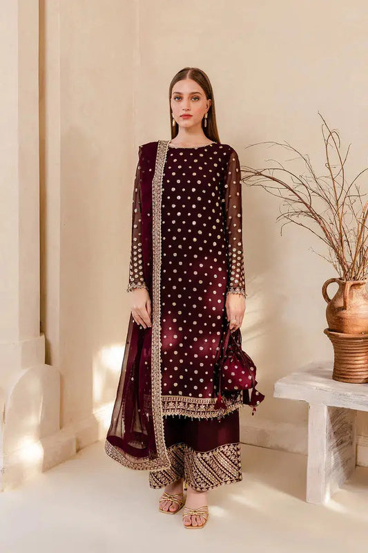 Farasha | Ritzier Festive Formals | Mulberry Glaze - Pakistani Designer Dress - by Farasha | Type: Formal - 100% Original at Saira Sultan