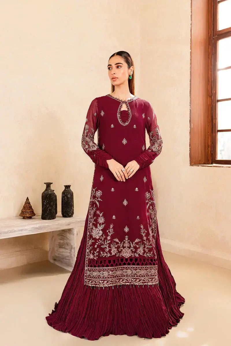 Farasha | Ritizer Festive Formals | Majestic Rouge - Pakistani Designer Dress - by Farasha | Type: Formal - 100% Original at Saira Sultan
