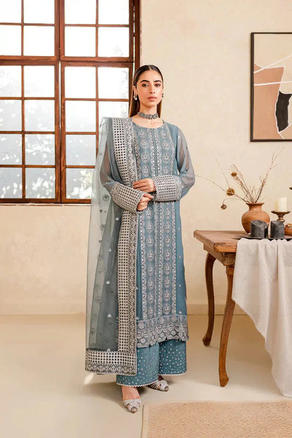 Farasha | Ritizer Festive Formals | Aqua Flora - Pakistani Designer Dress - by Farasha | Type: Formal - 100% Original at Saira Sultan