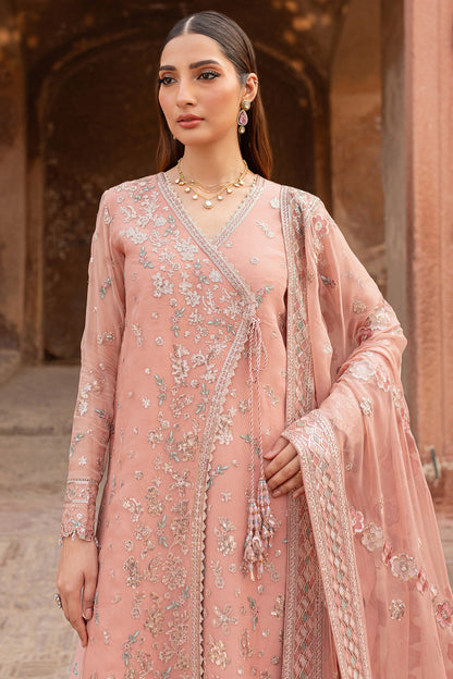 Farasha | Ritzier Wedding Formals | Peach Bell Custom Size Pale Peach Chiffon