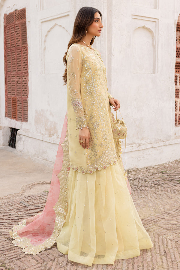 Farasha | Ritzier Wedding Formals | Marigold Bliss L Pastel Yellow Chiffon