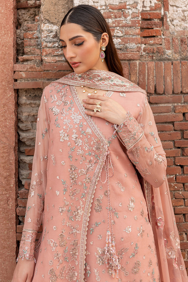 Farasha | Ritzier Wedding Formals | Peach Bell L Pale Peach Chiffon