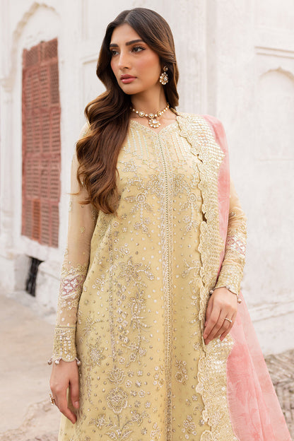 Farasha | Ritzier Wedding Formals | Marigold Bliss Custom Size Pastel Yellow Chiffon