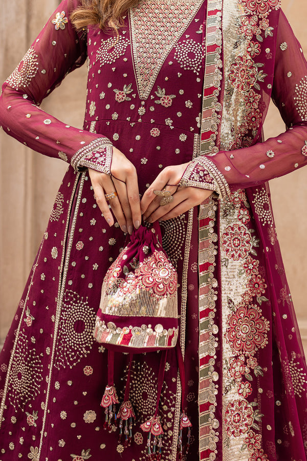 Farasha | Ritzier Wedding Formals | Scarlet Charm M Maroon Chiffon