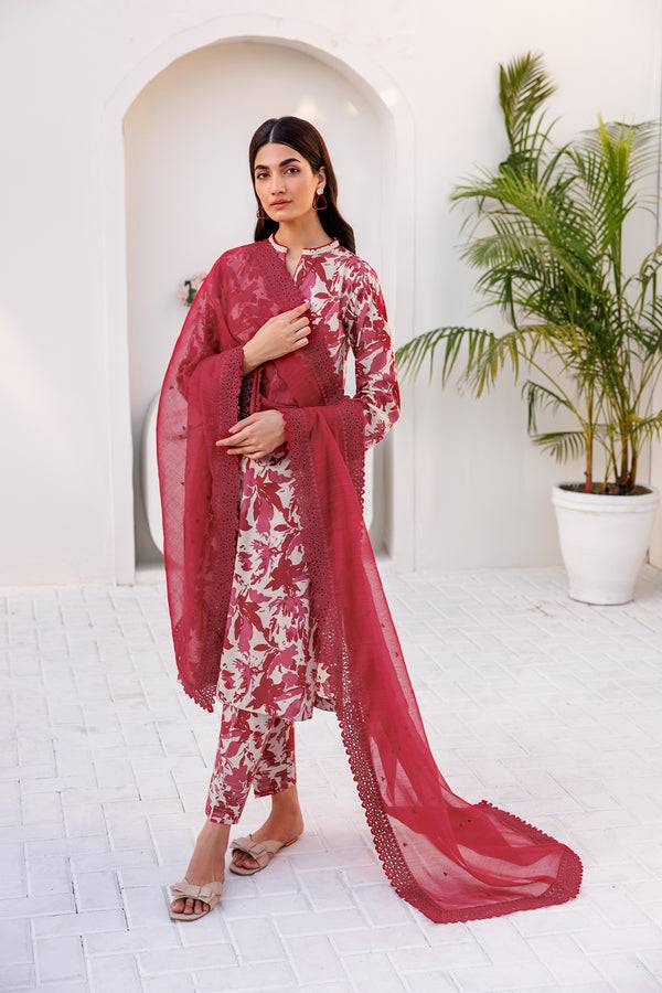 Farasha | Printed Essentials | JASMINE ROSE - Pakistani Designer Dress - by Farasha | Type: Luxury - 100% Original at Saira Sultan