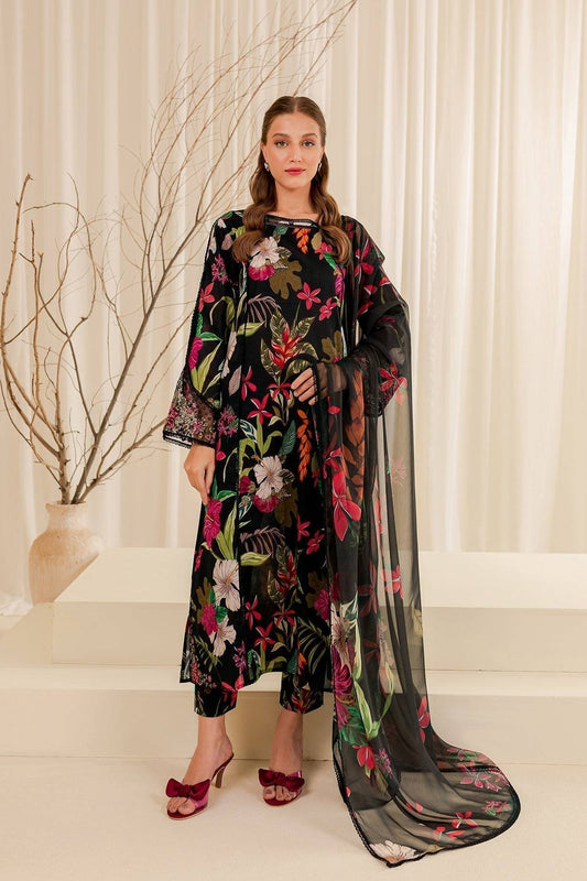 Farasha | Printed Essentials | EBONY PASSION - Pakistani Designer Dress - by Farasha | Type: Luxury - 100% Original at Saira Sultan