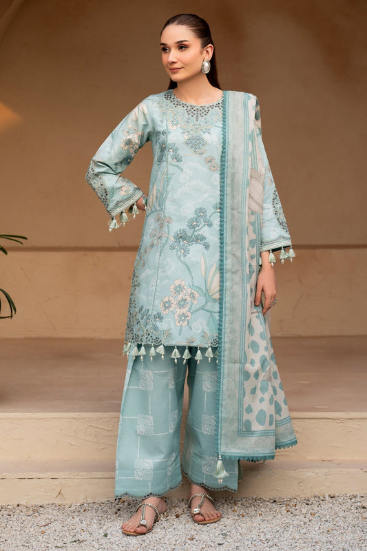 Alizeh | Levana Lawn | Fawn XS Ice Blue Lawn
